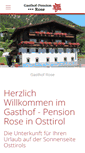 Mobile Screenshot of gasthof-rose.at